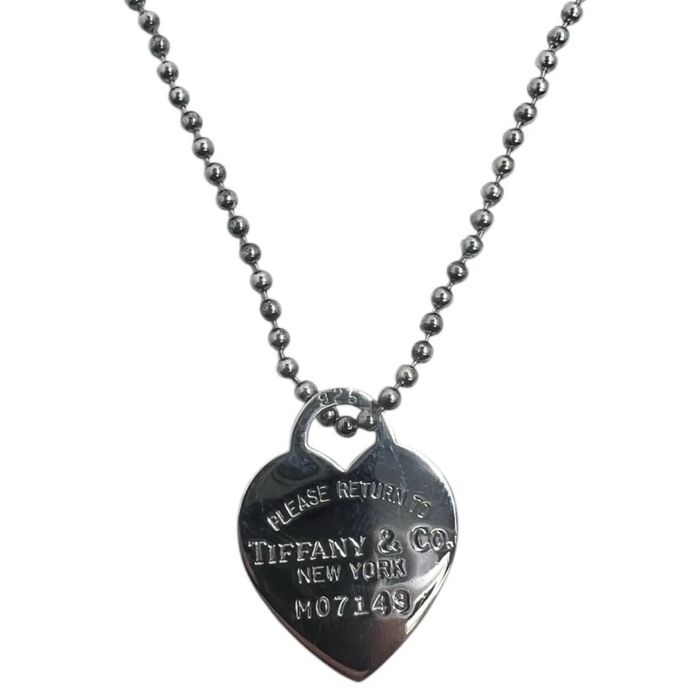 Original 1930’s Tiffany & Co. Large Please Return To Tiffany Heart Tag Necklace